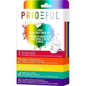 Prideful 5 Pack Sheet Face Masks NWT